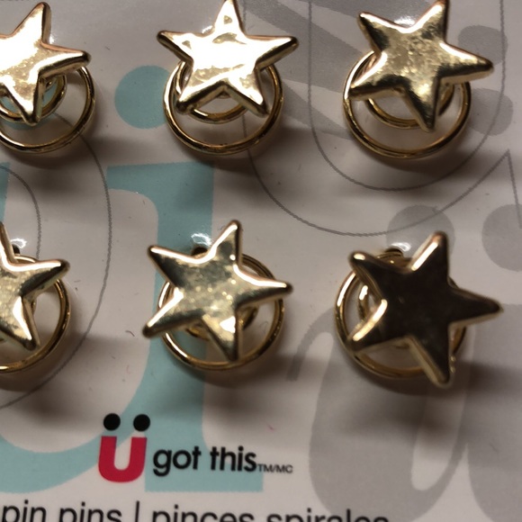 Pack of 6 Hair Design Spin Spins (Golden Stars) - Picture 3 of 4